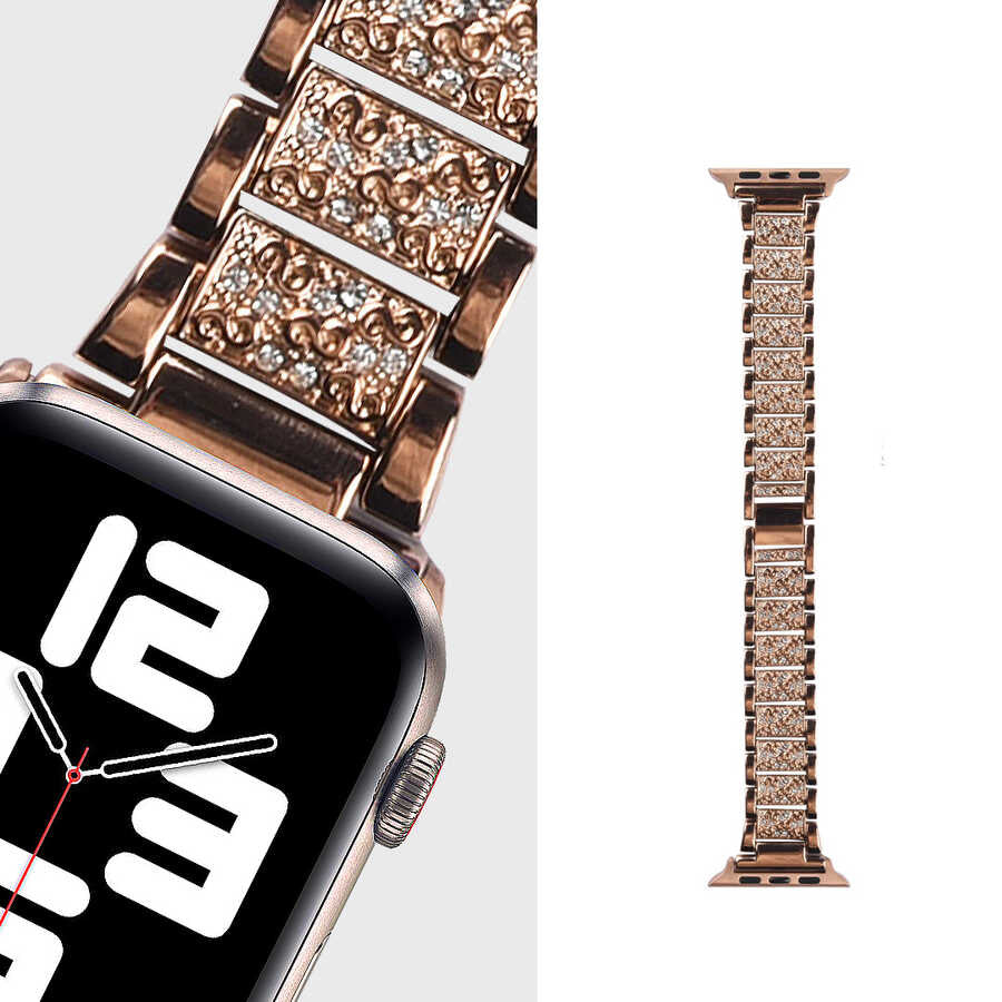 Watch Ultra 49mm Kordon Wiwu Three Beads Set Auger Metal Strap Kayış - 7 Watch Ultra 49mm Kordon Wiwu Three Beads Set Auger Metal Strap Kayış - 7